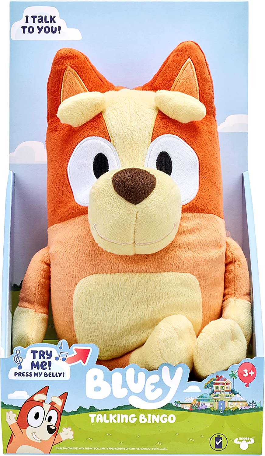 Bingo Peluche Talking Bluey De 13 Pulgadas Interactivo 