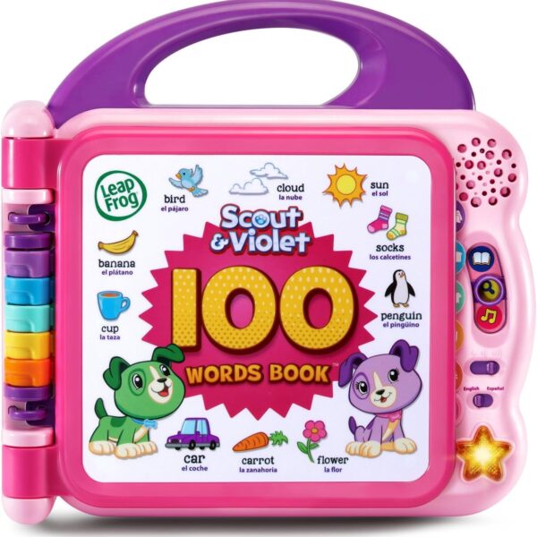 Libro Interactivo De 100 Palabras En Ingles Y Español Rosa