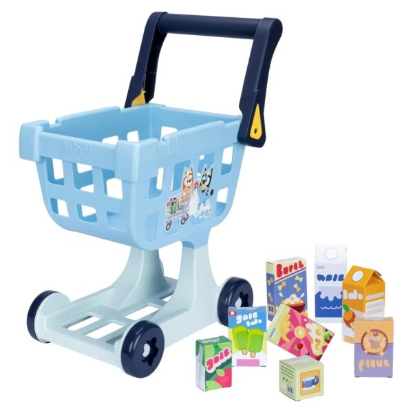 Carrito De Compras Bluey Con Ruedas Giratorias
